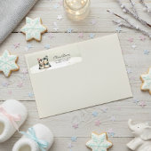 Penguin Twins Baby Shower Neutral Winter ラベル