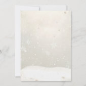 Penguin Twins winter Baby Shower Boy Girl Neutral 招待状 (裏面)