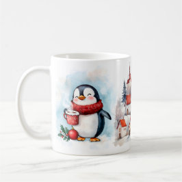 Penguin "Wake Up and Sparkle" Winter Mug コーヒーマグカップ