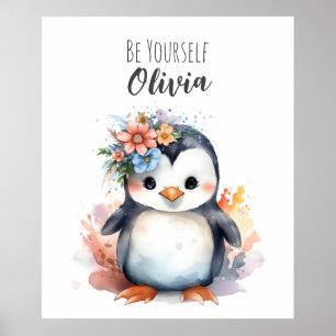 Penguin Wall Art Animal Nursery Art Poster ポスター