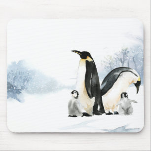Penguin Watercolor マウスパッド