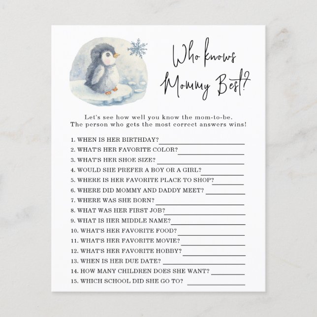 Penguin - Who knows mommy best (正面)