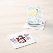 Penguin Winter  スクエアペーパーコースター (インサイチュ)