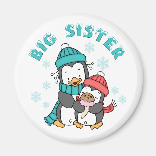 Penguin Winter Big Sister マグネット (正面)