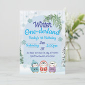 Penguin Winter One-derland 1st Birthday 招待状 (スタンド正面)