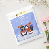 Penguin Winter Snow Birthday Baby Shower Gift フェイバーバッグ (封をした状態)