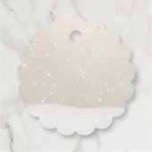 Penguin Winter Twins Baby Shower Boy Girl フェイバータグ (裏面)