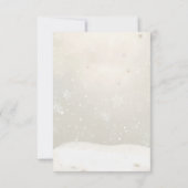 Penguin Winter Twins Baby Shower Boy Girl Neutral サンキューカード (裏面)