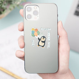 Penguin with Balloons | オーダーメイドのビニールステッカー シール
