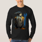 Penguin with Blue Wrench Tシャツ (正面)