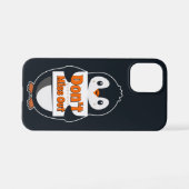 Penguin with Don't Miss Out Sign iPhoneケース (裏面横)