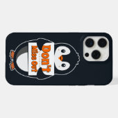 Penguin with Don't Miss Out Sign iPhoneケース (裏面横)
