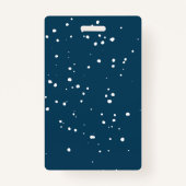 Penguin with Hot Cocoa Winter Blue Hall Pass Badge バッジ (裏面)