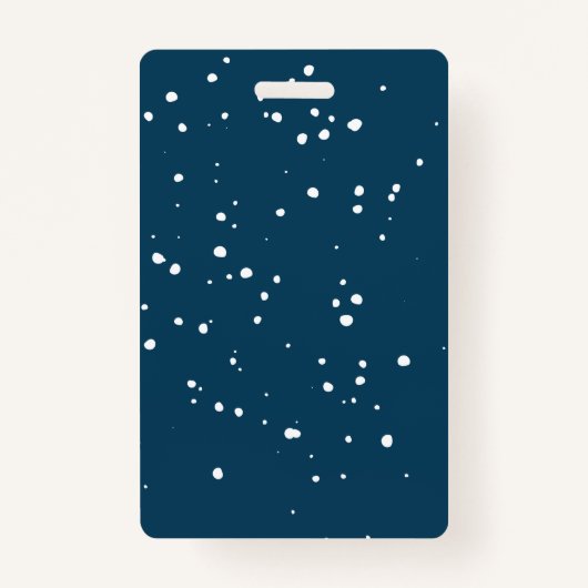 Penguin with Hot Cocoa Winter Blue Hall Pass Badge バッジ (裏面)