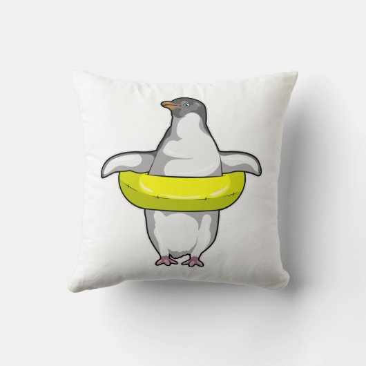 Penguin with Swim ring クッション (裏面)