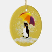 Penguin with Umbrella セラミックオーナメント (右)