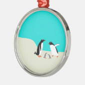Penguine家族のオーナメント メタルオーナメント (左)