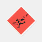 Penguine distributing christmas gifts スタンダードカクテルナプキン (角)