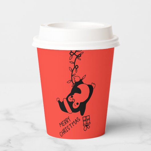 Penguine distributing christmas gifts 紙コップ (裏面)
