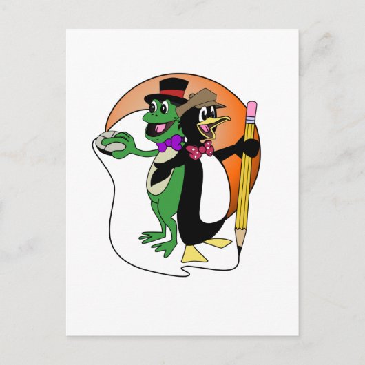 PenguinFrogロゴ製品 ポストカード (正面)