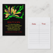 Penguinoneの美しいのスパのサロンの名刺 予約カード (正面/裏面)