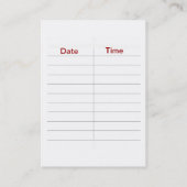 Penguinoneの美しいのスパのサロンの名刺 予約カード (裏面)