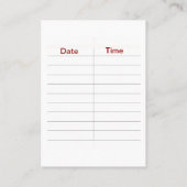 Penguinoneの美しいのスパのサロンの名刺 予約カード (裏面)