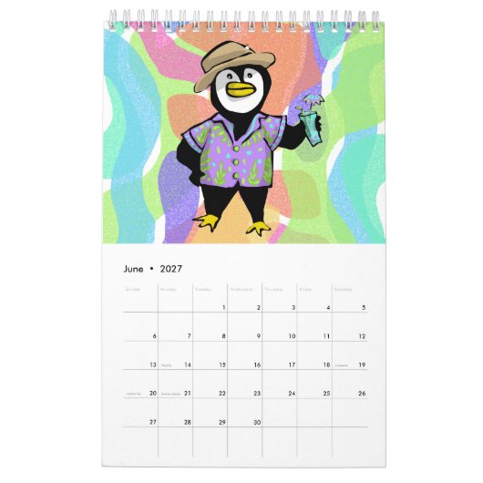 Penguins 365 カレンダー (6月 2027)