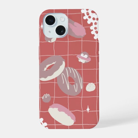 Penguins and Donuts iPhone 15ケース (裏面)