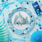 Penguins At Play Paper Plate ペーパープレート (パーティー)