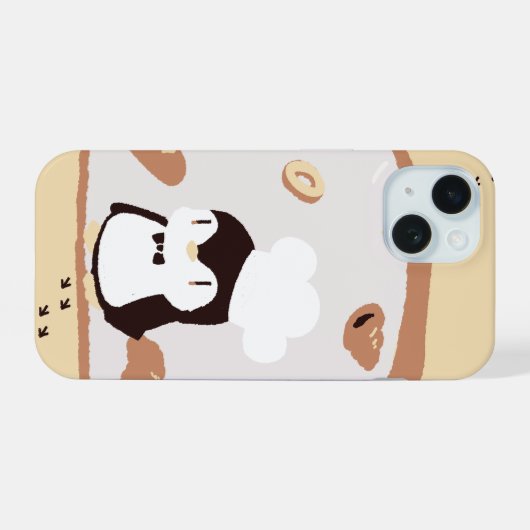 Penguin's Bakery iPhone 15ケース (裏面横)