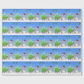 Penguins Christmas  ラッピングペーパー (フラット)