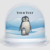 Penguins Design Snow Globe (正面)