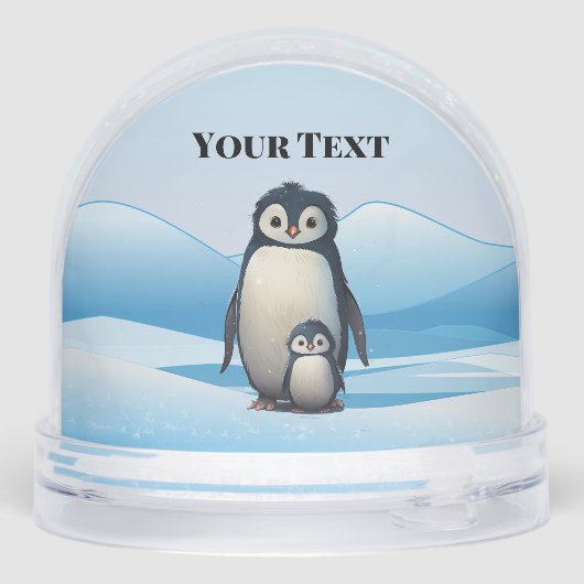 Penguins Design Snow Globe (裏面)