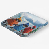 Penguins Ice Skating On an Arctic Lake ペーパープレート (傾斜あり)