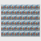 Penguins Ice Skating On an Arctic Lake ラッピングペーパー (フラット)