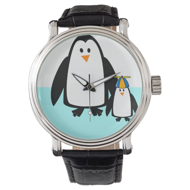 Penguins, Nature, Animal 腕時計 (正面)