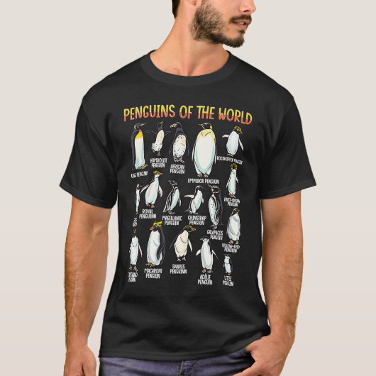 Penguins of the World Zookeeper Sea Animal Penguin Tシャツ (正面)