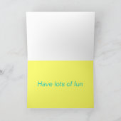 Pengyのペンギンの雪玉のごまかすこと。バースデー・カード カード (内部)