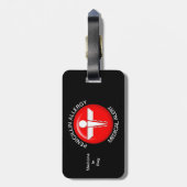 Penicillin Allergy Medical Alert Luggage Tag ラゲッジタグ (裏面縦)