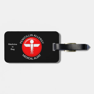 Penicillin Allergy Medical Alert Luggage Tag ラゲッジタグ