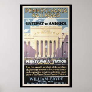 Pennの場所、アメリカ1929年のポスタープリントへの出入口 ポスター