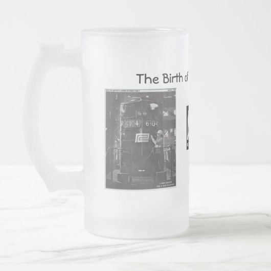 Pennの本部の鉄道の誕生 フロストグラスビールジョッキ (左)