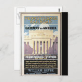 Penn Station, Gateway To America 1929はがき ポストカード (正面/裏面)