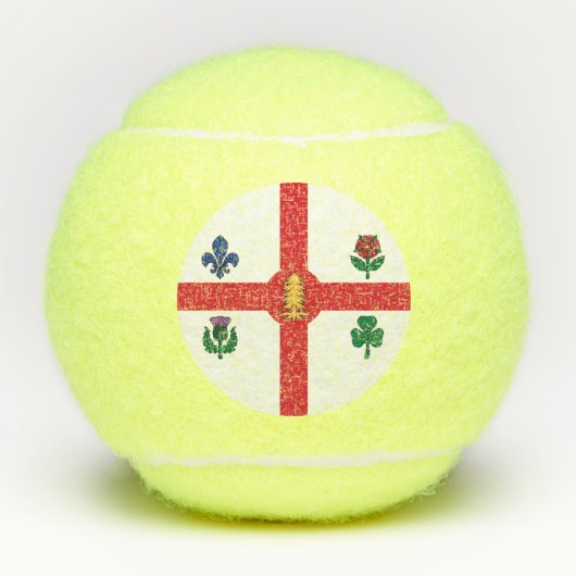 Penn tennis ball with flag of Montreal, Canada テニスボール (正面)