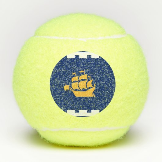 Penn tennis ball with flag of Quebec City テニスボール (正面)