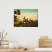 Penn's Treaty – エドワード・ヒックスファインアートポスター ポスター (キッチン)