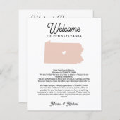 PENNSYLVANIAウェルカムレター&旅程ANY COLOR (正面/裏面)