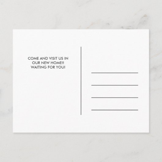 PENNSYLVANIA新しいアドレスを移動した新しいホーム ポストカード (裏面)