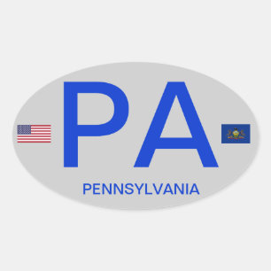 Pennsylvania*のヨーロッパのスタイルの楕円形のステッカー 楕円形シール